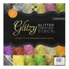 Libreta De Papeles Glitzy Glitter 24 Hojas 30cm X 30cm