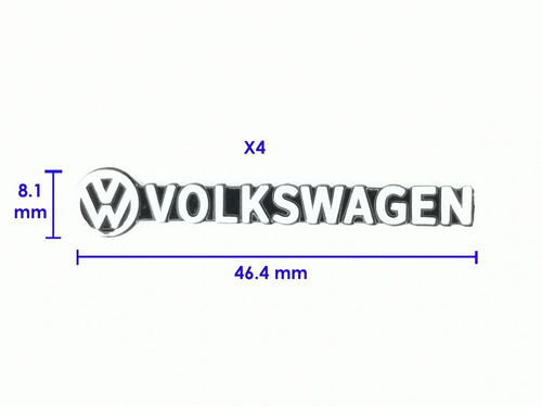 Kit 4 Emblemas/embellecedores De Bocina De Vw Volkswagen, 3d Foto 4