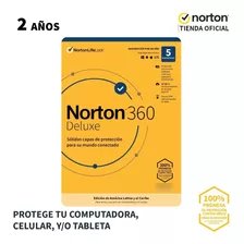 Antivirus Norton 360 Deluxe 5 Dispositivos 2 Años