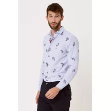 Camisa Hombre Daniel Hechter Algodón Floreada Modern Fit