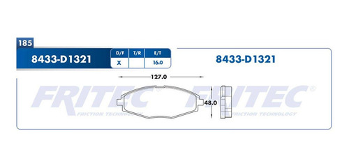 Balata Semimetalica Delantera Pontiac Matiz  2004 - 2009 Foto 2