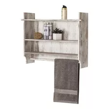 Mygift Estante Organizador De Baño De Madera Gris De 3 Nive