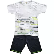 Conjunto Roupa Infantil Juvenil Menino Masculina Elian Praia