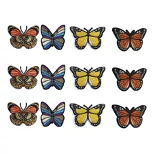 Aplique Termoadhesivo Mariposas X12 Unidades Surtidas