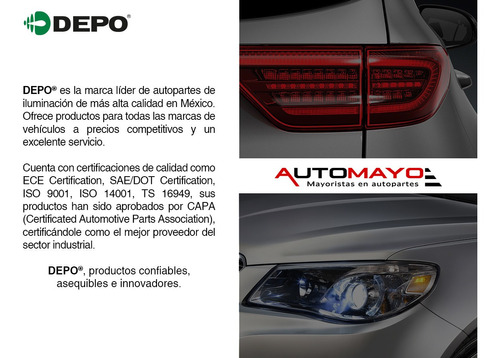 Un Faro Derecho Depo Outlander Mitsubishi 2016-2019 Foto 5