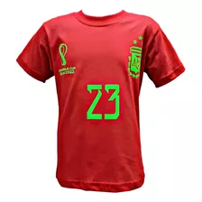 Remera Algodon Dibu Martinez #23 Niño Seleccion Argentina