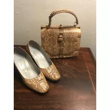 Cartera/piel Víbora Original Antigua Excelente Regalo Zapato