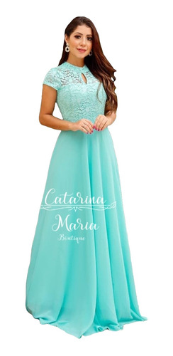 Vestido Madrinha Marsala Azul Tifany Barato Modelo Princesa