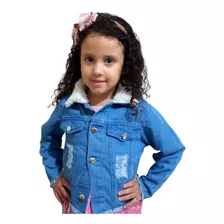 Jaqueta Jeans Infantil Feminina Jeans Premim Ombro Princesa