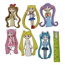 Muñecas Princesas Anime, Set De 6 Figuras 8cm. Sailor Moon