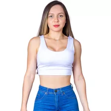 Cropped Top Blusa Blusinha Feminina Regata Tendência Insta
