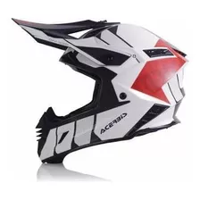 Casco Acerbis X-track Vtr / Blanco - Rojo - Negro