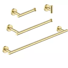 Set Accesorios Para Baño Marca Kes - Dorado Satinado