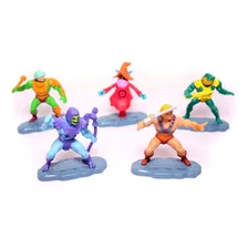 5 Bonecos He-man Micro Mini 5,5cm Coleção Completa Loose