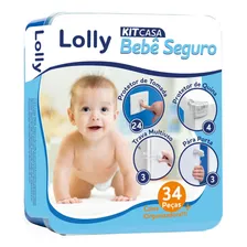 Kit Casa Segura Lolly Proteção De Bebê Caixa Com 34 Peças
