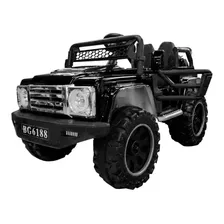 Montable Camioneta Electrica Land Rover Defender 4x4 Negro 