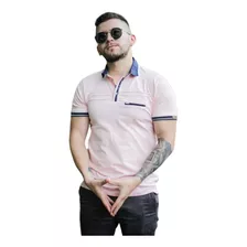 Camisa Polo Hombre 3 Lineas Texturizada