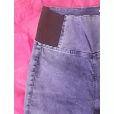 Calça Perfeita Jeans,cintura Alta,elástico Lateral,tam 42