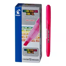 Caneta Marca Texto Lumicolor Pilot Rosa Cx C/12 Un