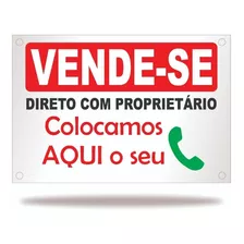 Placa Vende-se Casa Imóvel Reutilizável Auto Preenchimento 