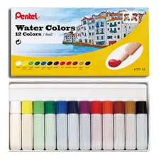 Tinta Aquarela Pentel Water Colour 12 Cores 6ml Ilustração