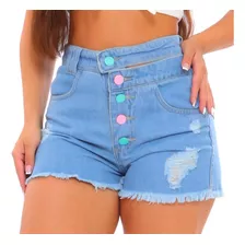 Short Jeans Feminino Curto Bermuda Plus Size Top