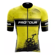 Camisa Para Ciclista Premium Amarela Bike Ciclista