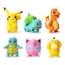 Brinquedo Pikachu Pokémon Kit Com 6 Bonecos Material Pvc