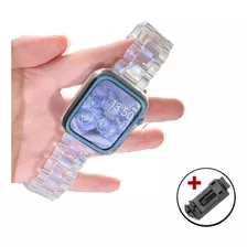 Correa Resina Compatible Con Apple Watch Pulsera Extensible