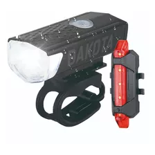 Kit Luces Usb Led Seguridad Bici Delantera Y Trasera +regalo