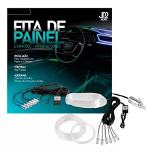 Fita Neon Fibra Ótica Automotivo Controle De Cor Pelo Cel 5m