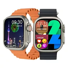Smartwatch W69 Ultra Max Series 9 Amoled Nfc+pulseira Ocean Cor Preto Titânium
