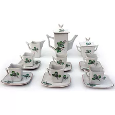 Conjunto Cafezinho Bule Canecas Porcelana Condessa Blumenau