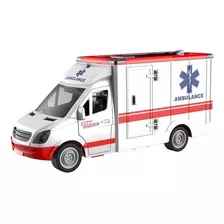 Ambulância De Fricção Com Luz E Som - City Service - 27cm