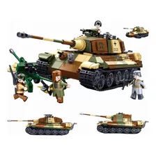 Blocos De Montar Tanque King Tiger / Jagdtiger 2 Em 1