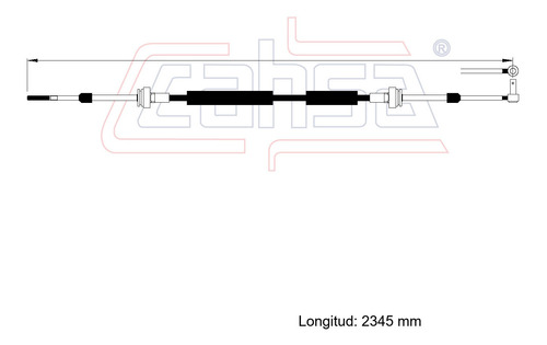 Cable Selector Velocidades Para Nissan Urvan 2011 2.5l Cahsa Foto 2