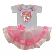 Conjunto Da Patrulha Canina Menina Sky Heroina Fantasia Bebe