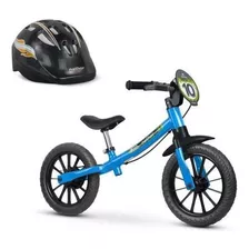 Bicicleta Aro 12 Nathor Sem Pedal + Capacete Preto