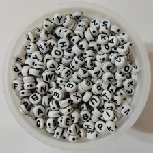 50gr Letras Pastillas Blanco Y Negro - 300u - Pulseras 