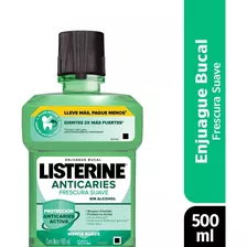 Enjuague Bucal Listerine Anticaries Sin Alcohol 500ml 