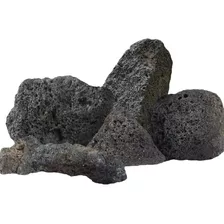 Piedra Roca Volcanica Negra Acuarios Plantado Marino X 20 Kg