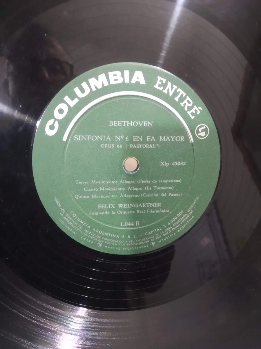Beethoven - Sinfonía Nº 6 - Felix Weingartner - vinilo 1980