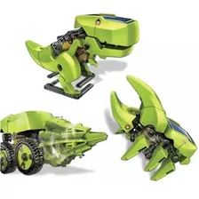 Kit Robo Solar Brinquedo De Montar 3 Em 1 Dinossauro Trator 