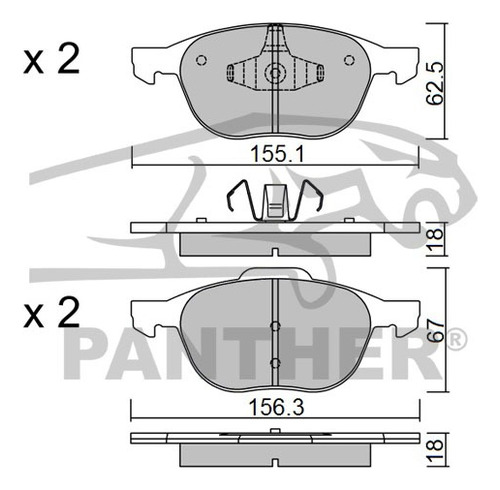 Balata Akebono Act1044 Del Mazda 3 2013 Foto 3