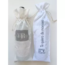 Bolsas P Vinos Lienzo Regalo Evento Souvenir Ponele Tu Logo!