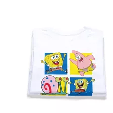 Blusa Blanca Para Dama Moda S-xl Bob Esponja 682