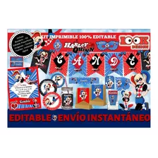 Kit Imprimible Candybar Harley Quinn 100% Editable