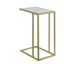 Walker Edison Brentwood Modern Glam Metal Base C Table, 20 P