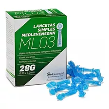 Lancetas Simples Ml03 28g Estéril Medlevesonh C/ 100 Cor Verde-escuro