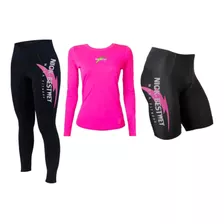 Kit Ciclista Conjunto Ciclismo Feminino Calça Short Camisa